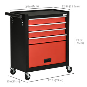4-Drawer Tool Chest with 4 Wheels, Rolling Tool Box and Storage Cabinet – view 2