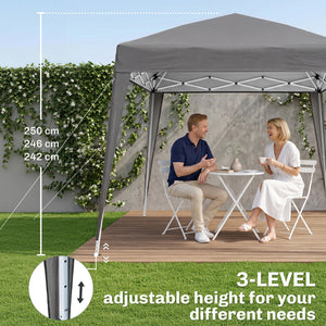 8' x 8' Pop Up Canopy, Outdoor Folding Tent, Portable Party Tent with Carrying Bag for Camping, Party – view 20
