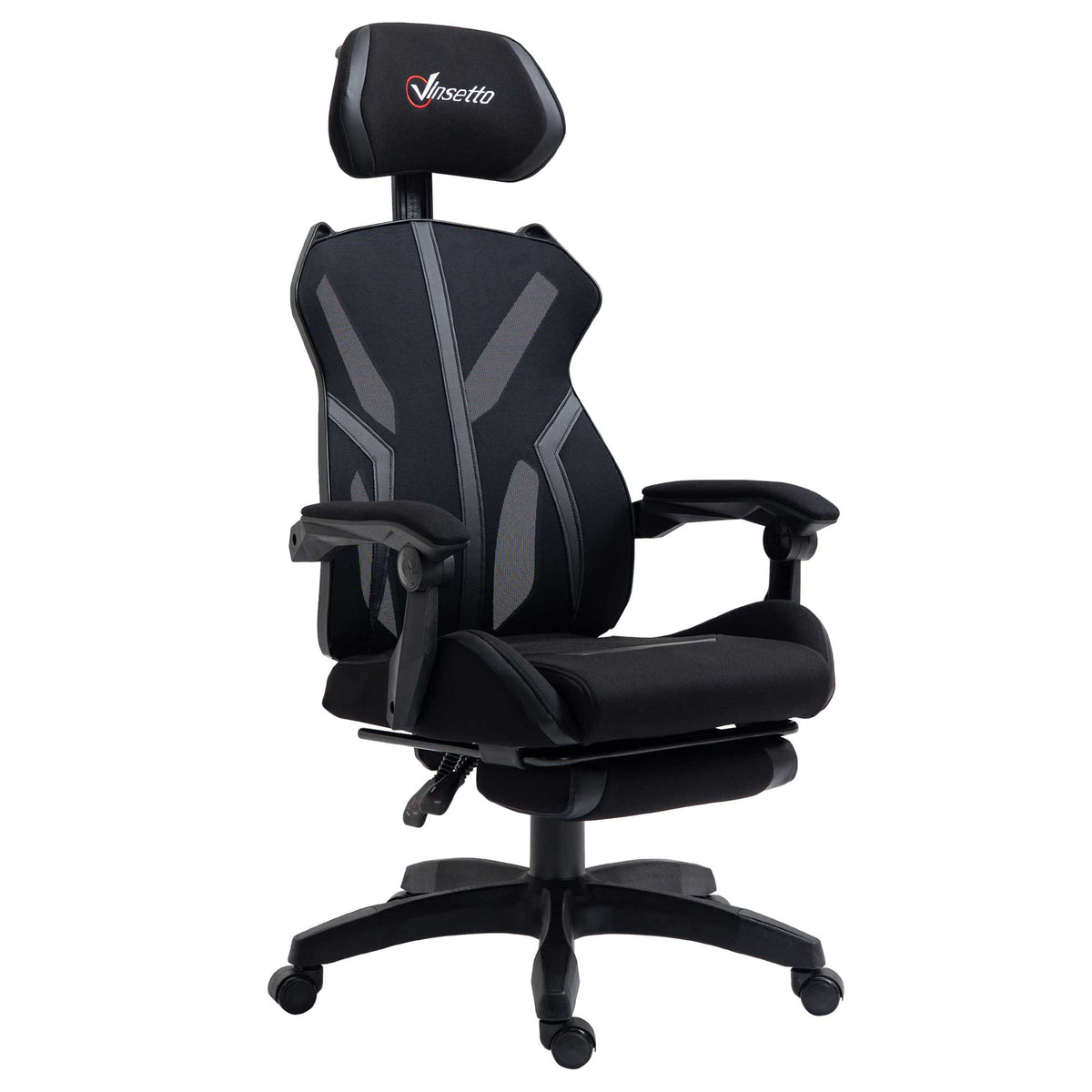 Gaming Chair, Ergonomic Computer Chair with Footrest, Headrest