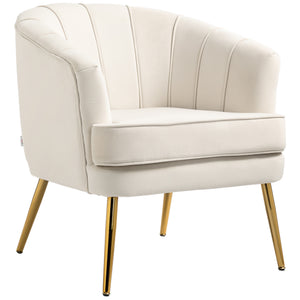 Fabric Armchair, Modern Accent Chair with Gold Metal Legs for Living Room, Bedroom, Home Office, Black – view 8