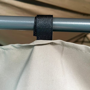 13'x 10' Soft-top Steel Patio Gazebo Canopy Party Tent with 6 Removable Curtains and Drainage Holes, Khaki – view 7