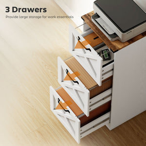 2 Drawer File Cabinet with Silent Slides, Vertical Farmhouse Filing Cabinet Fits Letter/A4 Size Home – view 25
