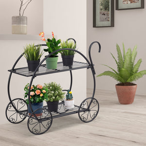Heavy Duty Metal Flower Cart Plant Stand view 3
