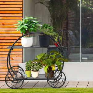 Heavy Duty Metal Flower Cart Plant Stand view 5