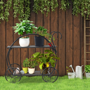 Heavy Duty Metal Flower Cart Plant Stand view 6
