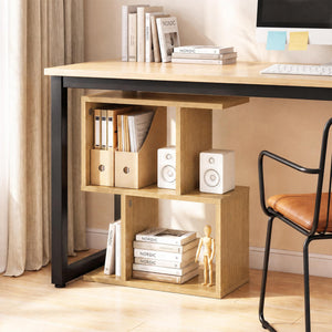Decorative Storage Shelf Featuring Open Layout and Non-Slip Foot Pads Room Separator-Natural view 3