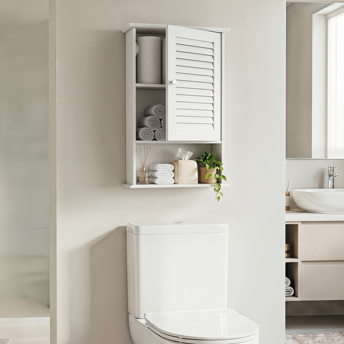 27.5 Inch H Wall Hanging Bathroom Storage Cabinet view 2