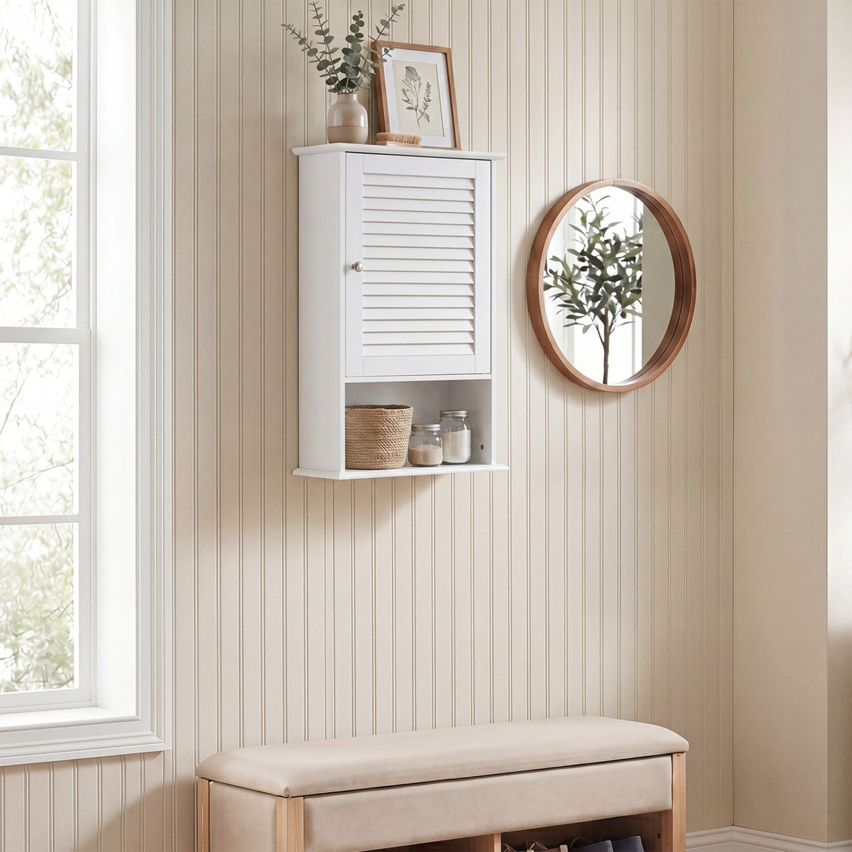 27.5 Inch H Wall Hanging Bathroom Storage Cabinet view 3