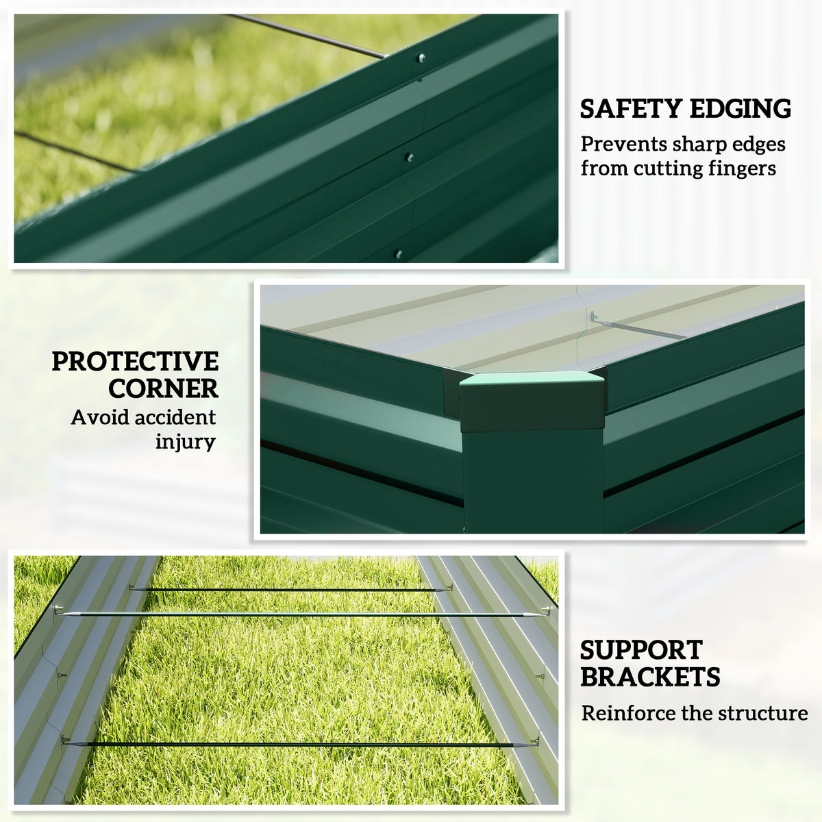 8'x2'x1' Galvanized Raised Bed, Large Elevated Planter Box for Growing Flowers, Herbs and Vegetables – view 20