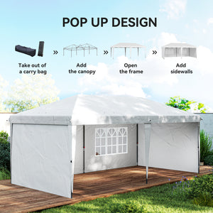 10' x 20' Outdoor Pop Up Canopy Tent Party Tent Instant Shelter W/ Carrying Bag, Blue – view 17