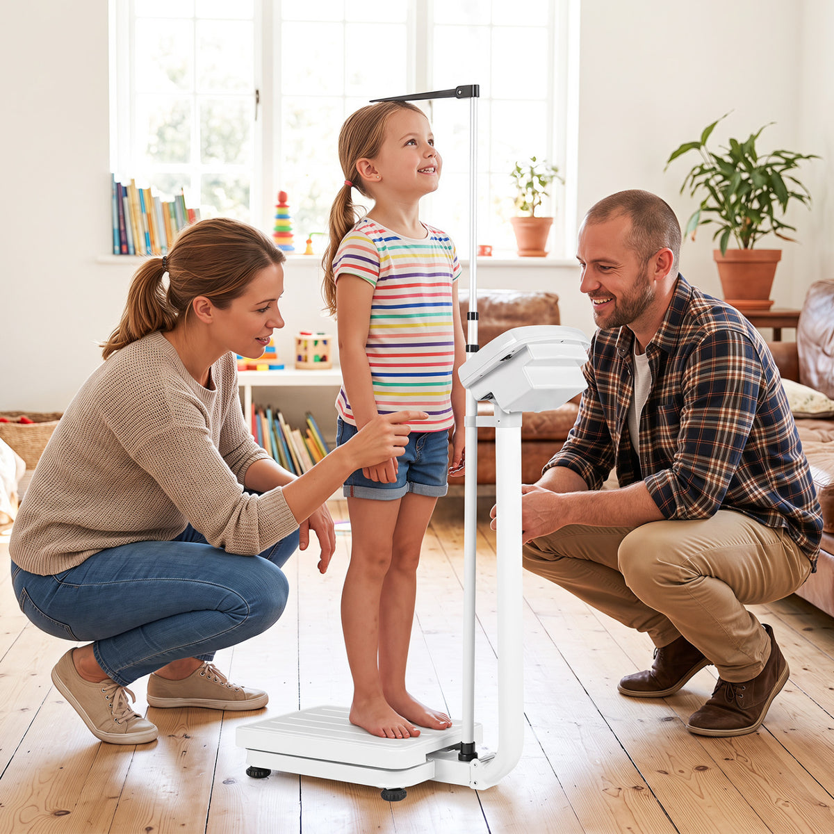 Digital Height and Weight Scale with Height Rod 400 lbs & LED Display view 3