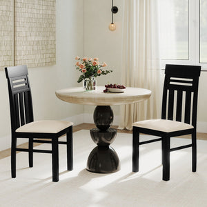 Dining Chairs High Back Dining Room Chairs Set of 2-Black view 3