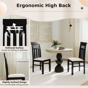 Dining Chairs High Back Dining Room Chairs Set of 2-Black view 7