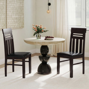 Dining Chairs High Back Dining Room Chairs Set of 2-Brown view 3