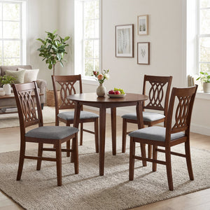 Dining Chairs Set of 2 Dining Room Chairs with Padded Seat for Kitchen Living Room-Walnut view 3