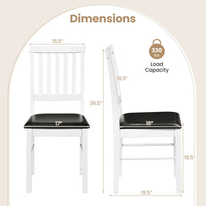 Dining Chairs Set of 2 Modern Mid Century Dining Room Chairs-White view 4