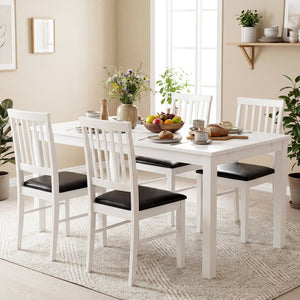 Dining Chairs Set of 2 Modern Mid Century Dining Room Chairs-White view 5