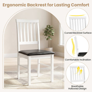 Dining Chairs Set of 2 Modern Mid Century Dining Room Chairs-White view 7