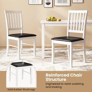 Dining Chairs Set of 2 Modern Mid Century Dining Room Chairs-White view 9