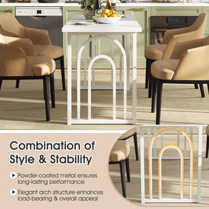 Dining Table for 6-8 People 63 Inch Rectangular Farmhouse Kitchen Table-White view 8