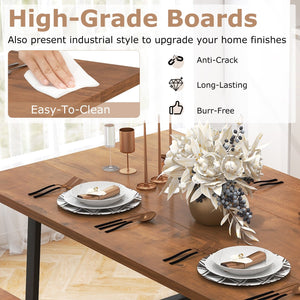 Dining Table Set for 5-7 with 2-Bottle Wine Rack and Condiment Holder view 5