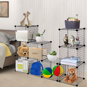 42 inches x 14 inches x 56 inches DIY 12-Cube Metal Grid Wire Storage Cubes view 2