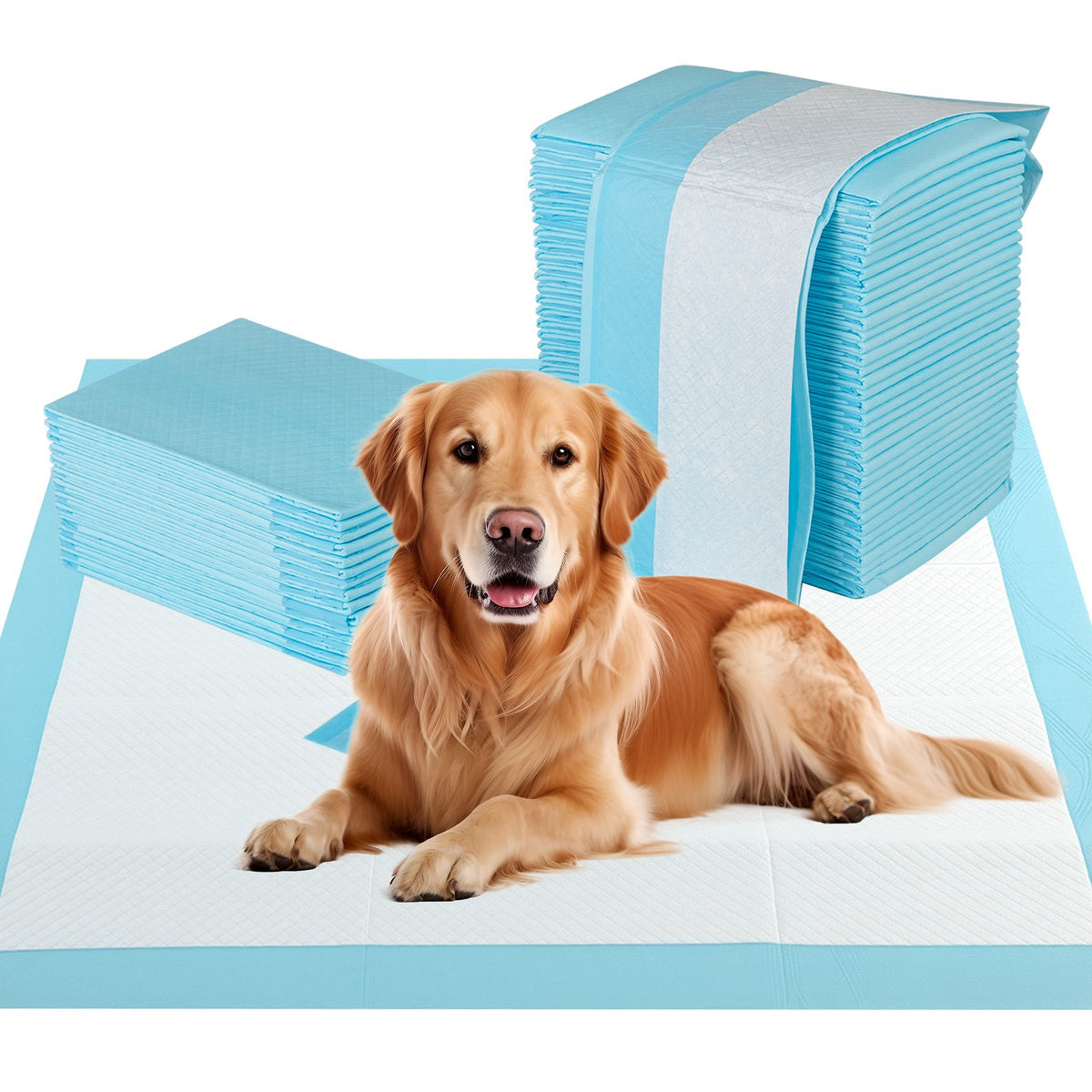 Dog and Puppy Pee Pads 36 inches x 36 inches (100 Counts) for Potty Training-Blue