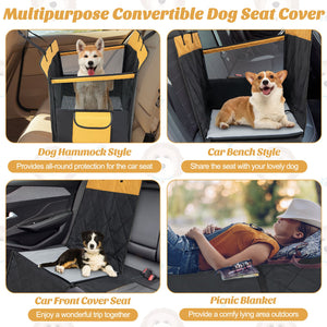 Dog Car Seat Cover with Mesh Window for Small and Medium Dogs-Black view 9