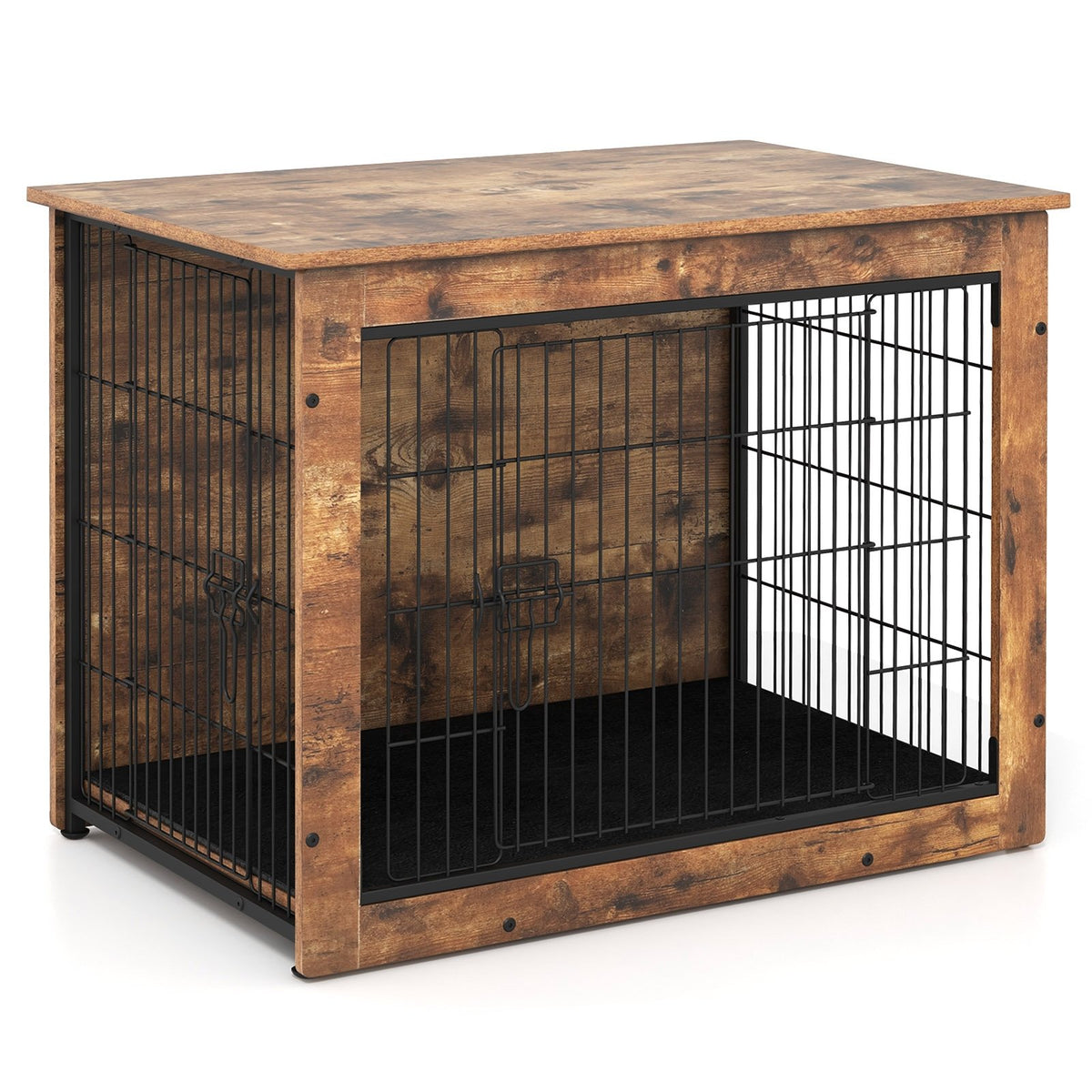 Dog Crate Furniture with Cushion and Double Doors for Small/Medium Dogs-33 Inches view 4