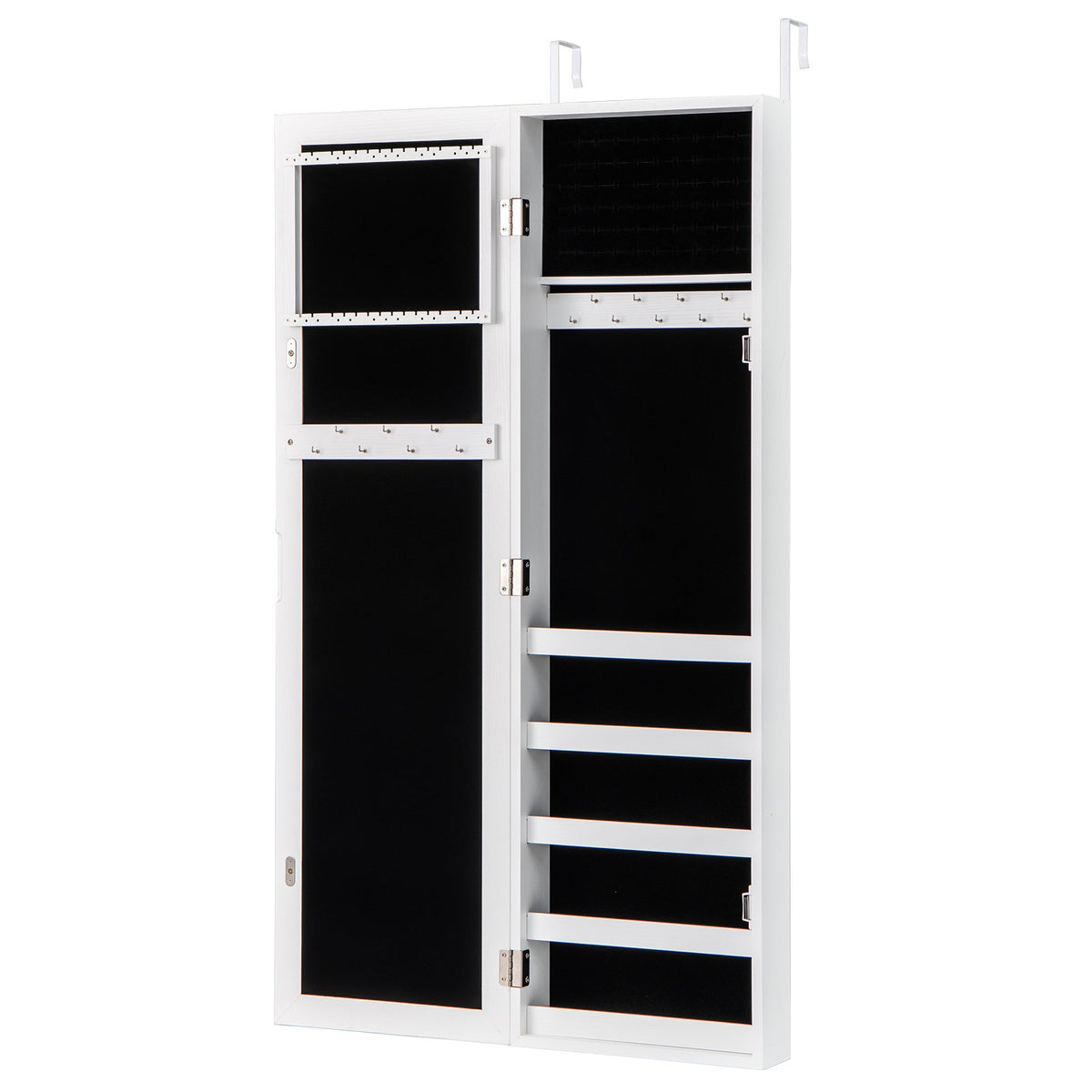 Door and Wall Mounted Armoire Jewelry Cabinet with Full-Length Mirror view 4