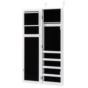 Door and Wall Mounted Armoire Jewelry Cabinet with Full-Length Mirror view 4