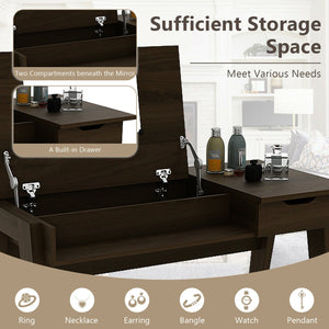 Dressing Table with Flip Mirror and Storage Drawer view 9