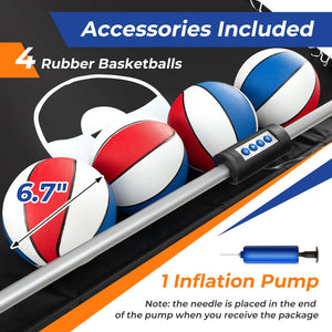 Dual Shot Basketball Arcade Game with 8 Game Modes and 4 Balls-Blue view 9