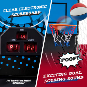 Dual Shot Basketball Arcade Game with 8 Game Modes and 4 Balls-Red view 9