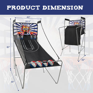 Dual Shot Basketball Arcade Game with 8 Game Modes and 4 Balls-White view 5