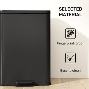Garbage Bin, Soft-Close Trash Can with Foot Pedal, 5 Gallon (20 L) Garbage Can with Removable Inner Bucket – view 5