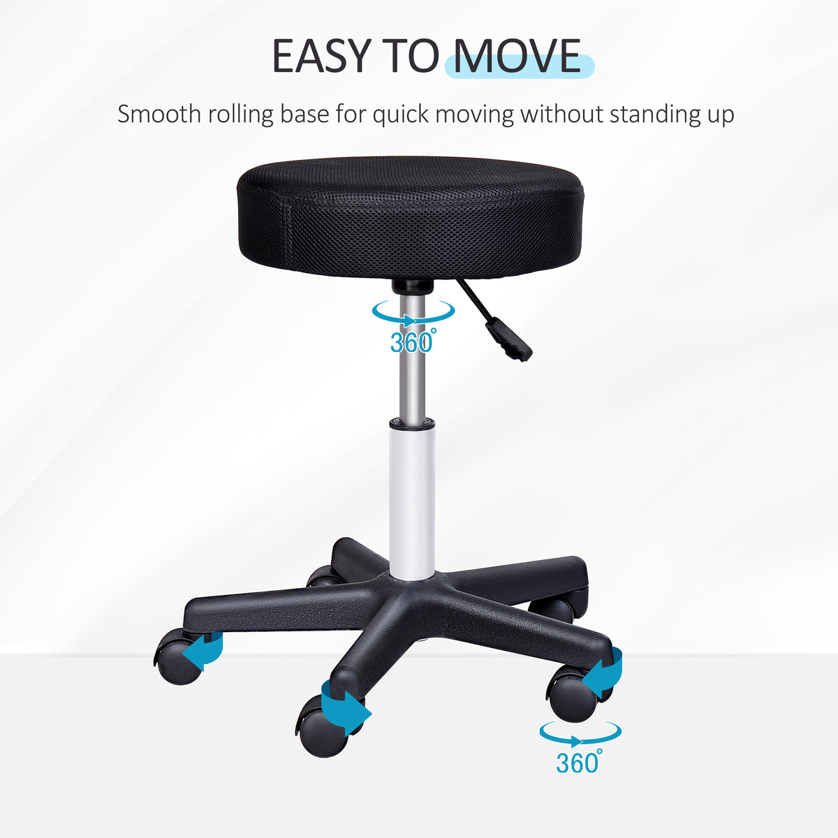 Adjustable Hydraulic Swivel Massage Salon Stool Facial Spa Tattoo Saddle Chair with 3 Changeable Seat Covers, Red/White/Black