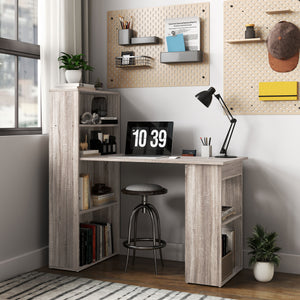 Modern Computer Desk with Storage Shelves, 47" Writing Table Workstation with Bookshelf for Home Office – view 14