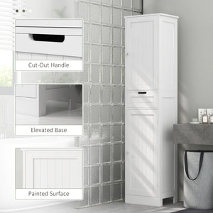 Freestanding Bathroom Cabinet with Drawer and 2 Doors, Tall Bathroom Cupboard for Kitchen, Study, Living Room
