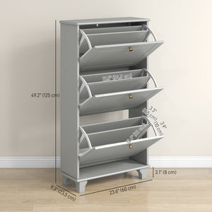 Narrow Shoe Storage with 3 Flip Drawers and Adjustable Shelves – view 9