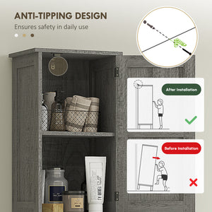 67" Tall Bathroom Cabinet, Narrow Bathroom Storage Cabinet with Drawer, Barn Doors and Adjustable Shelves – view 13