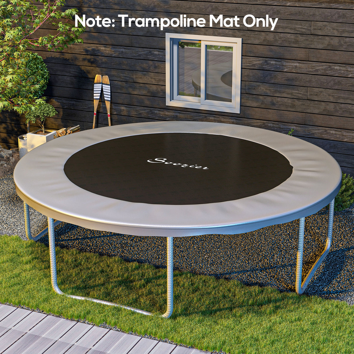 Soozier Trampoline Replacement Mat, Fits 14' Trampoline w/ 80 V-Hooks & 5.5" Springs (Spring & Frame not Included)