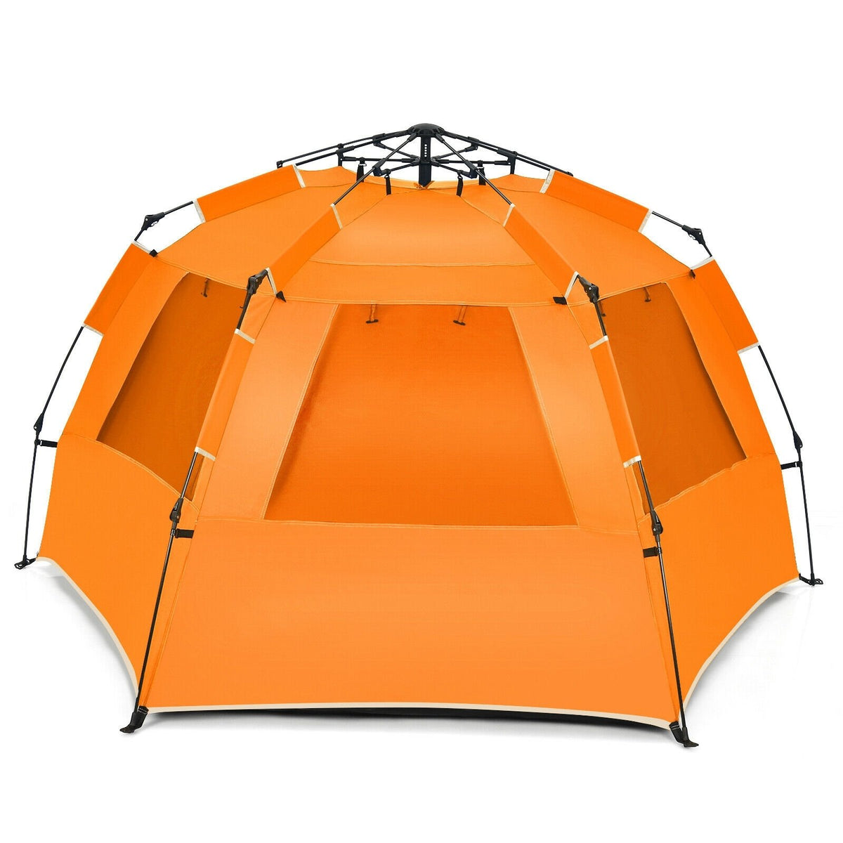 Easy Pop Up Beach Tent UPF 50+ Portable Sun Shelter for 3-4 Person-Orange view 6