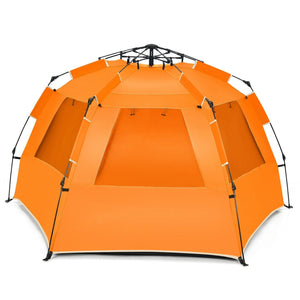 Easy Pop Up Beach Tent UPF 50+ Portable Sun Shelter for 3-4 Person-Orange view 6