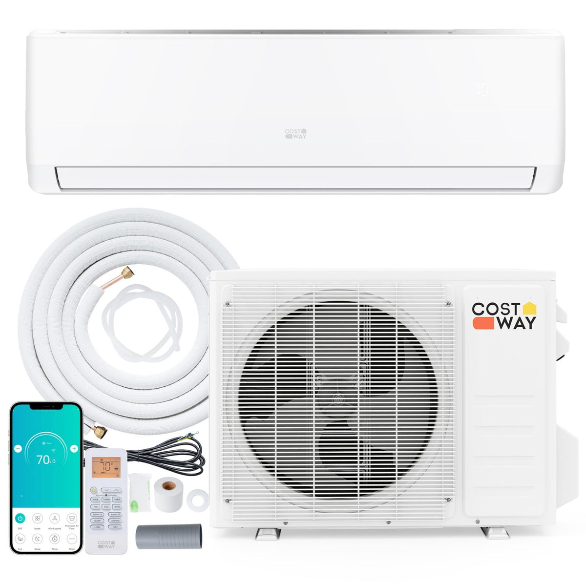 EcoGuard Series 24000 BTU 21 SEER2 208-230V Mini Split Air Conditioner and Heater