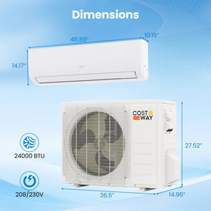 EcoGuard Series 24000 BTU 21 SEER2 208-230V Mini Split Air Conditioner and Heater view 3