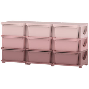 Qaba 3 Tier Kids Toy Organizer and Storage Bins with 6 Plastic Drawers