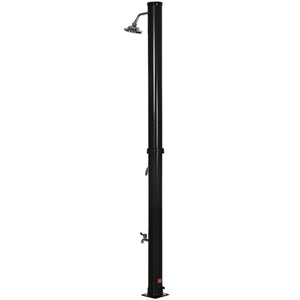 5.3 Gallons Solar Shower with Rotating Rainfall, Temperature Adjustment, 2 Section Outdoor Shower for Backyard, Black