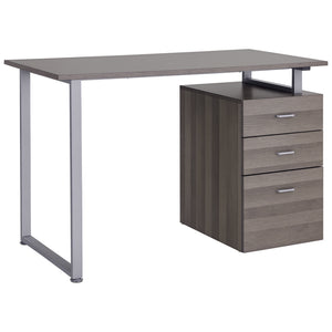 47" Computer Desk Writing Table Workstation with Multi-Use Reversible File Drawers Metal Frame Home Office – view 3