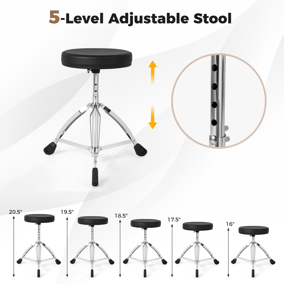 Electric Drum Set Foldable Drum Kit with 10 Demos and USB MIDI and 2 Drumsticks view 9